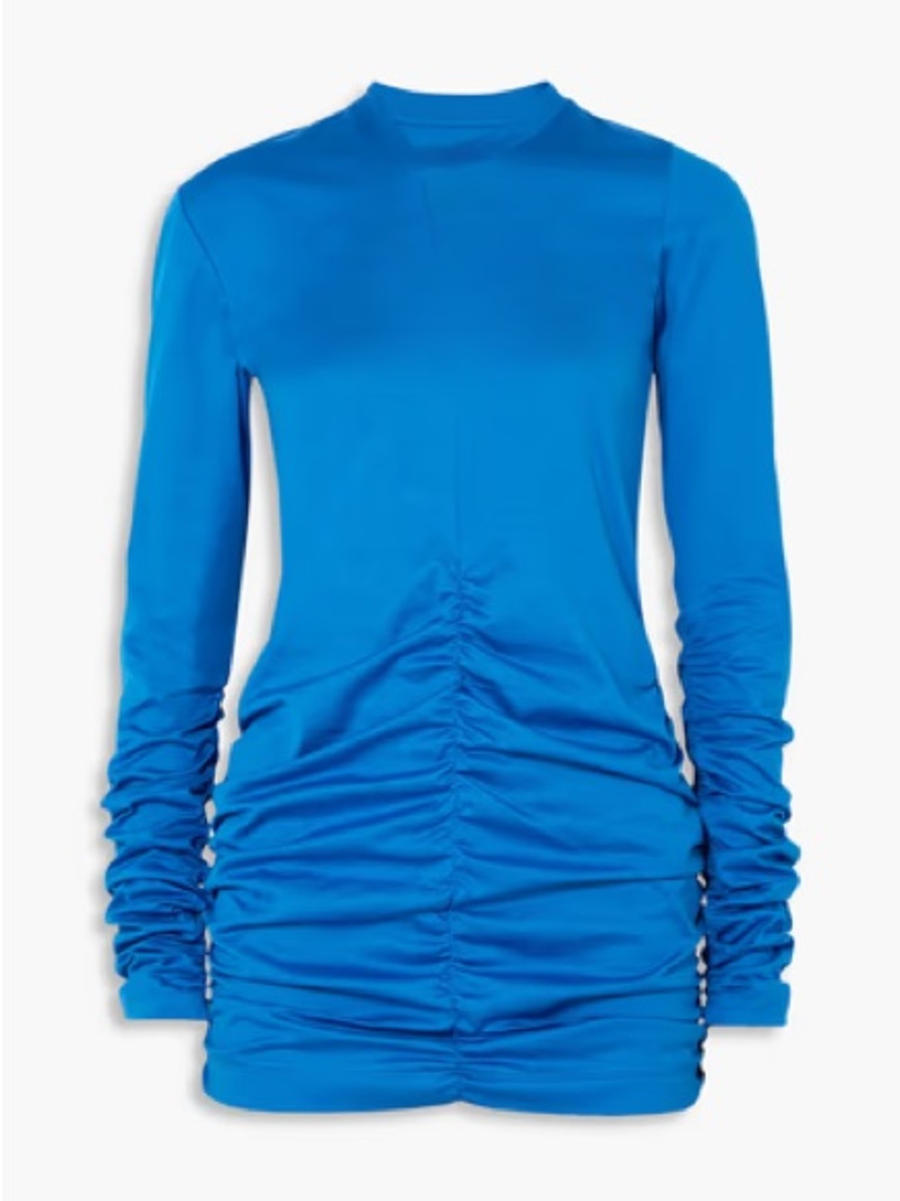 Marques’ Almeida Blue Ruched Long-Sleeve Women's Blouse